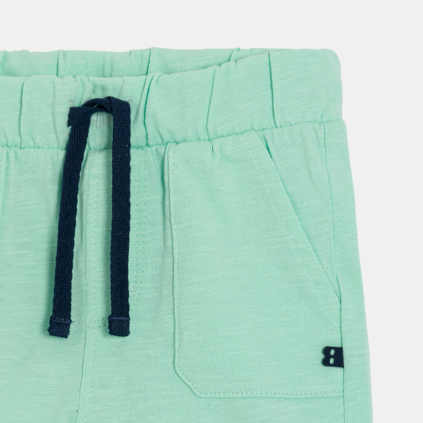 شورت محبوك وخفيف باللون الأخضر للأولاد الصغار